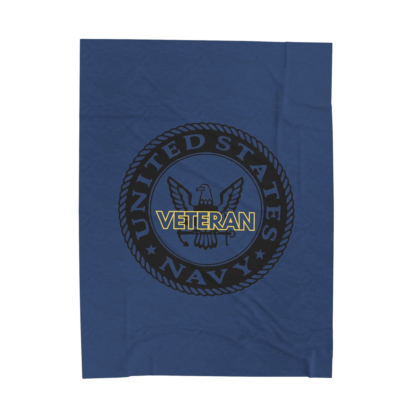 US Navy Veteran Velveteen Plush Blanket