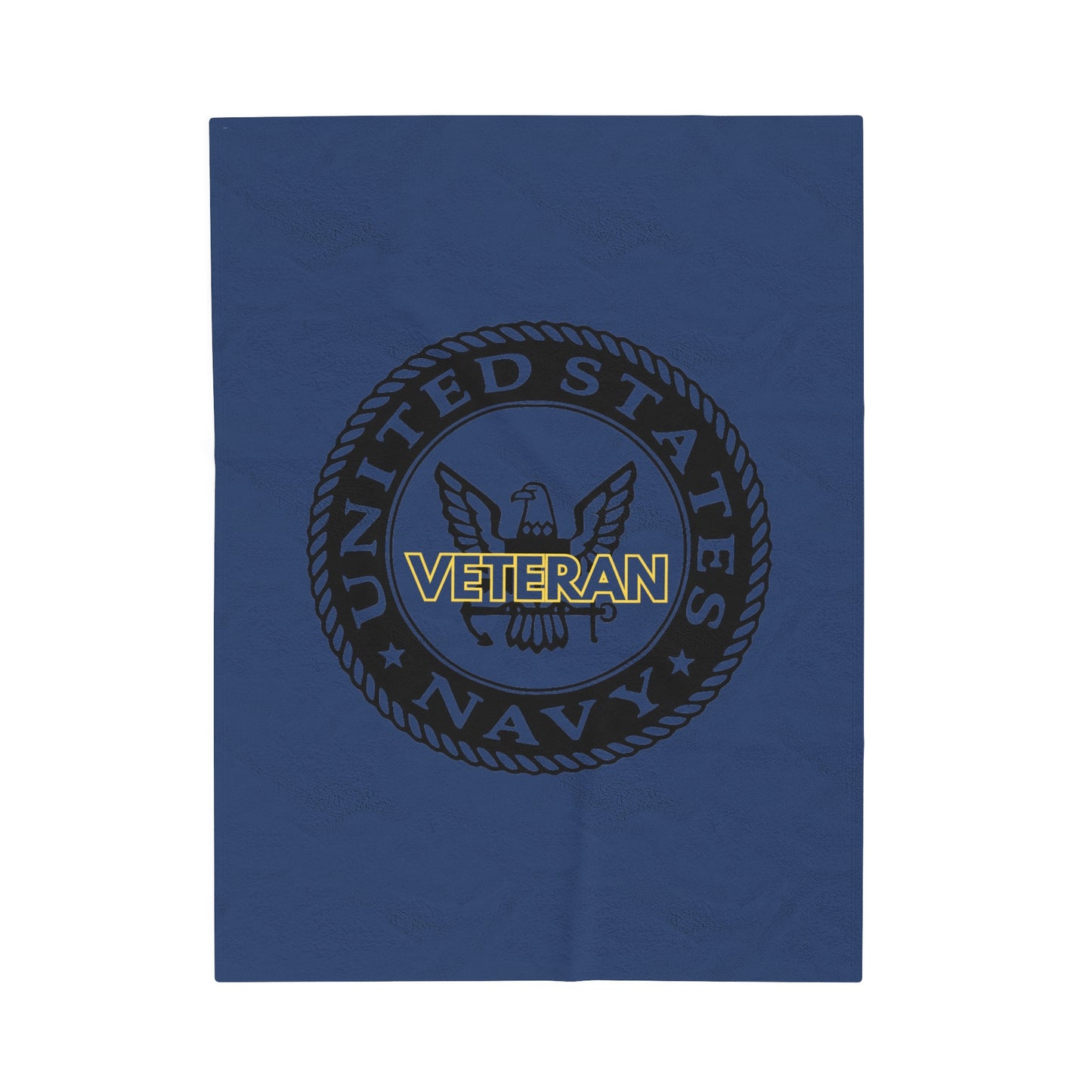 US Navy Veteran Velveteen Plush Blanket