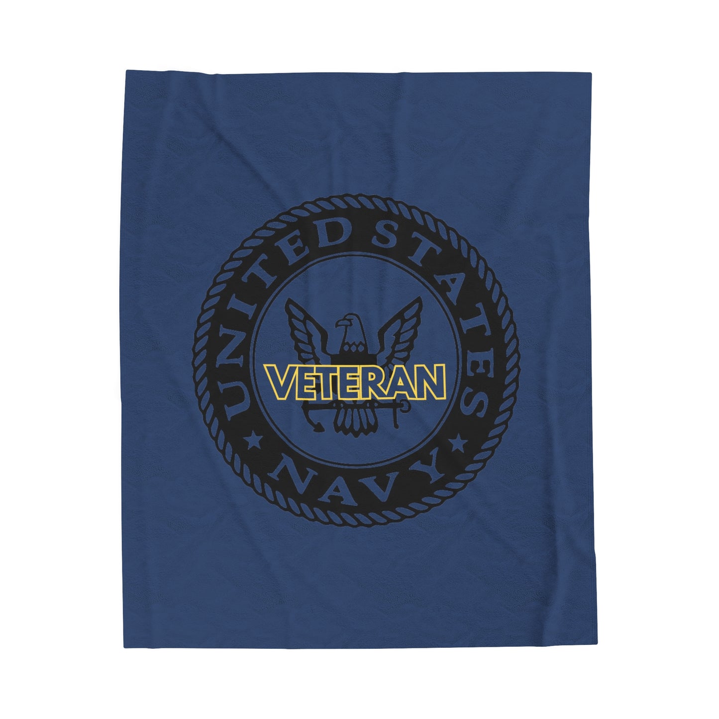 US Navy Veteran Velveteen Plush Blanket