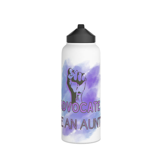 Advocate Like a Auntie- Awareness and Education Stainless Steel Water Bottle with Standard Lid - TheSloanCreative