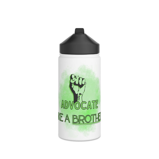 Advocate Like a Brother- Advocacy and Love Stainless Steel Water Bottle with Standard Lid - TheSloanCreative