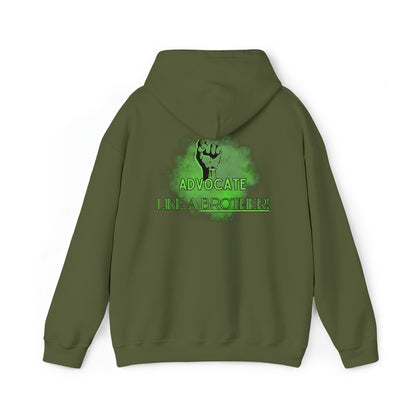 Advocate Like a Brother- Advocacy and Mental Health Hooded Sweater - TheSloanCreative