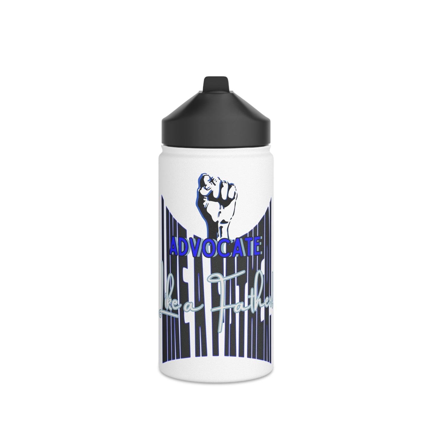 Advocate Like a Father- Awareness and Education Stainless Steel Water Bottle with Standard Lid - TheSloanCreative