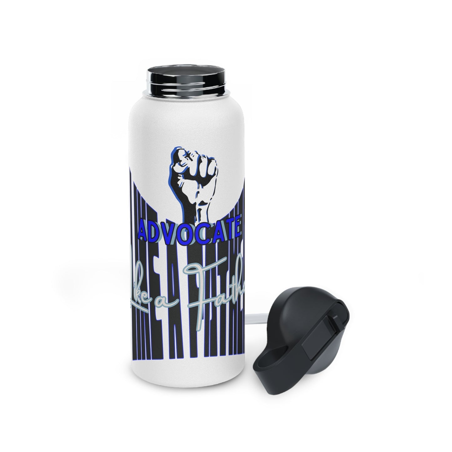 Advocate Like a Father- Awareness and Education Stainless Steel Water Bottle with Standard Lid - TheSloanCreative