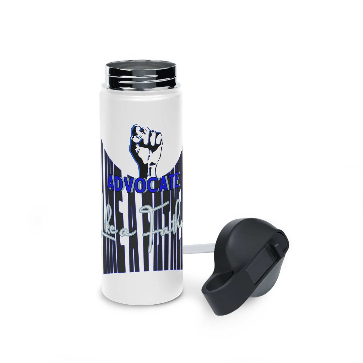 Advocate Like a Father- Awareness and Education Stainless Steel Water Bottle with Standard Lid - TheSloanCreative