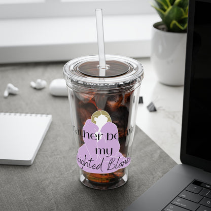 I’d Rather be Under My Weighted Blanket- 16 oz Sunsplash Tumbler (Straw Included) - TheSloanCreative