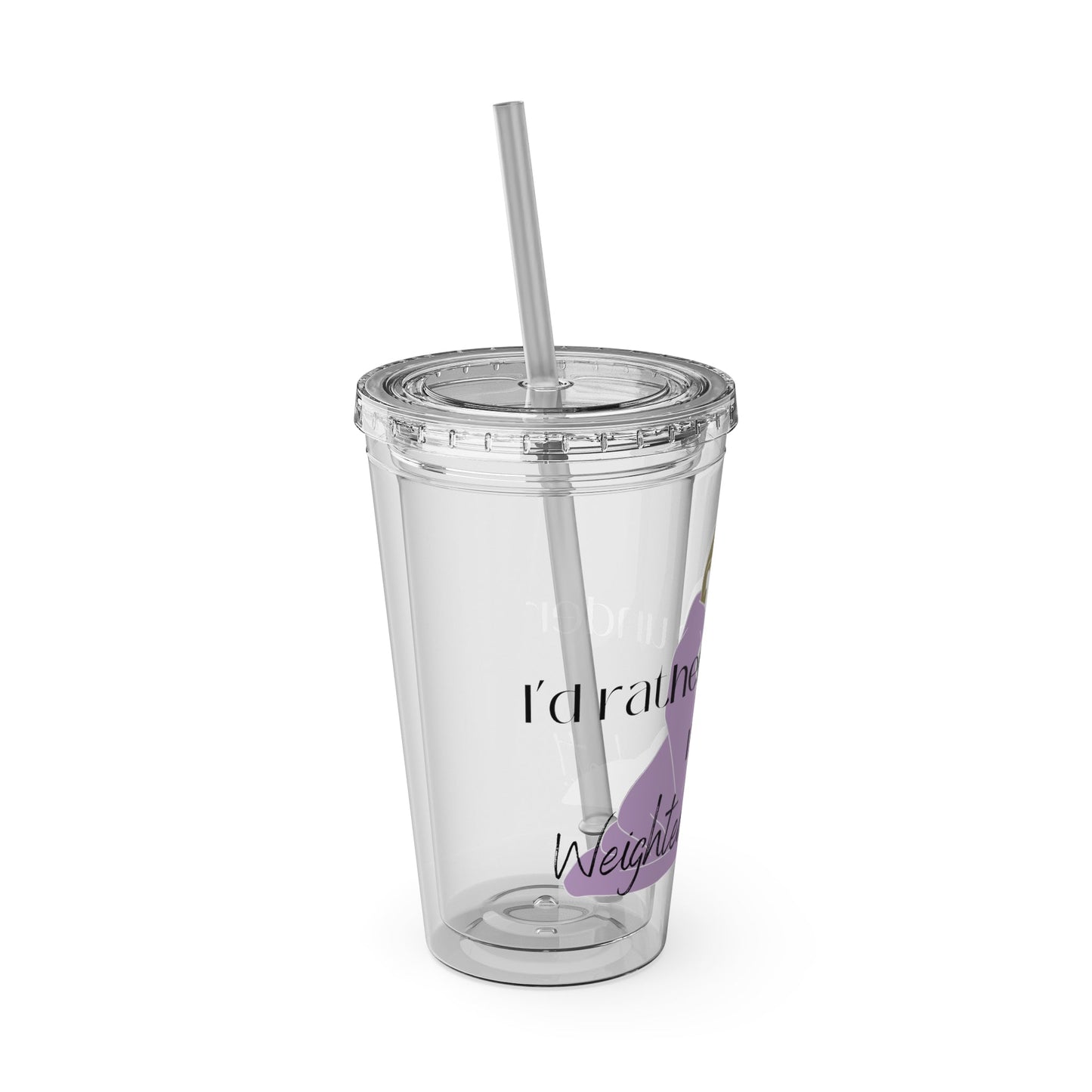 I’d Rather be Under My Weighted Blanket- 16 oz Sunsplash Tumbler (Straw Included) - TheSloanCreative