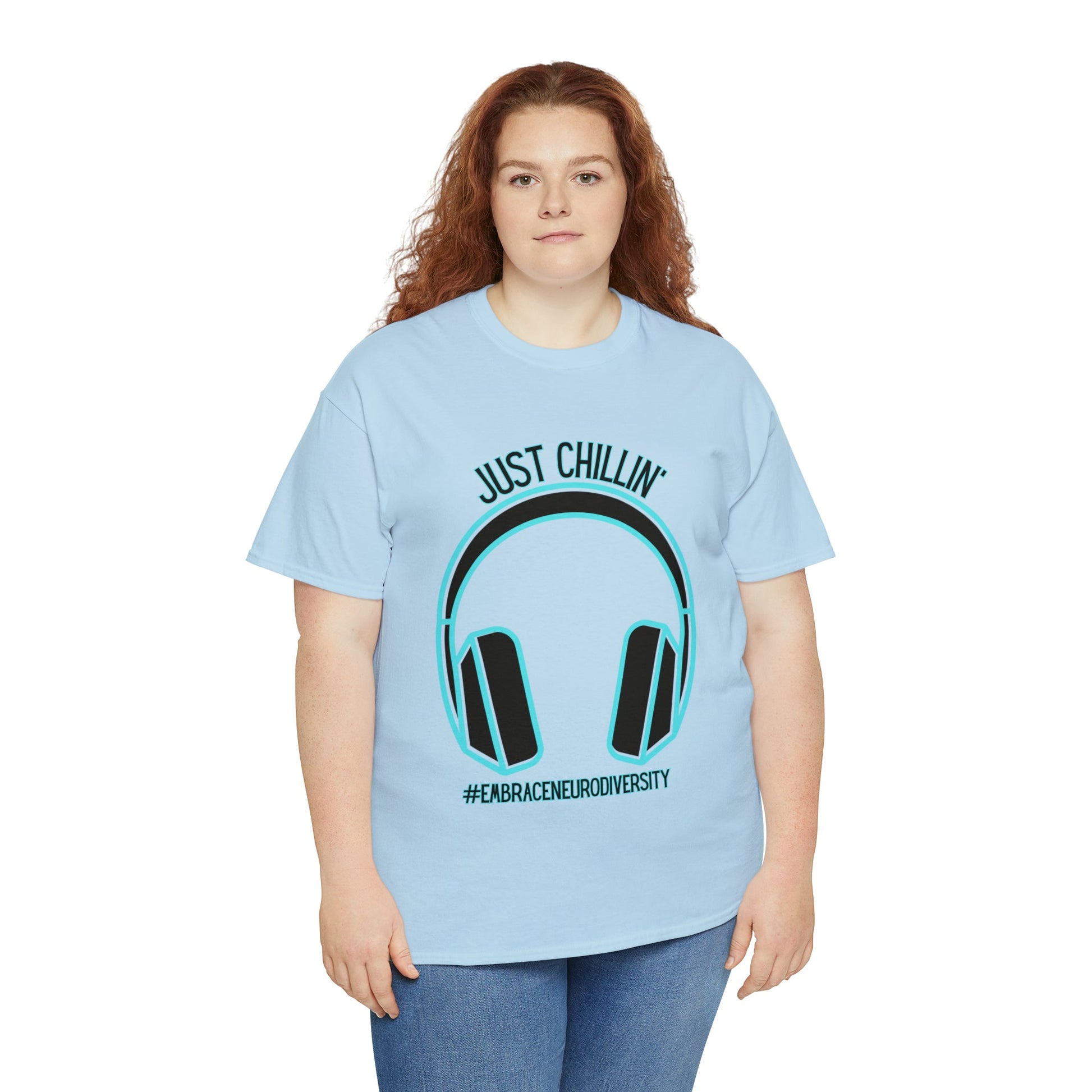 Just Chillin’ Headphones Advocacy and Awareness T-Shirt - TheSloanCreative