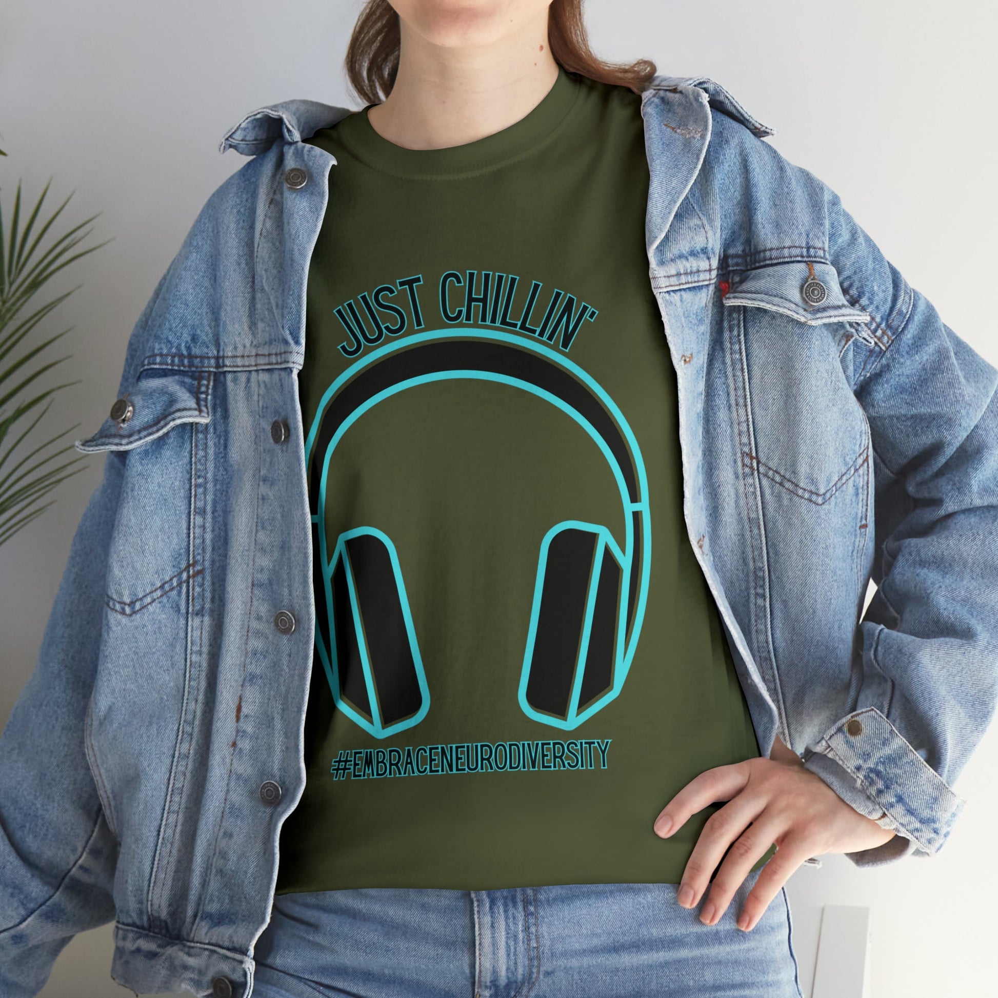 Just Chillin’ Headphones Advocacy and Awareness T-Shirt - TheSloanCreative