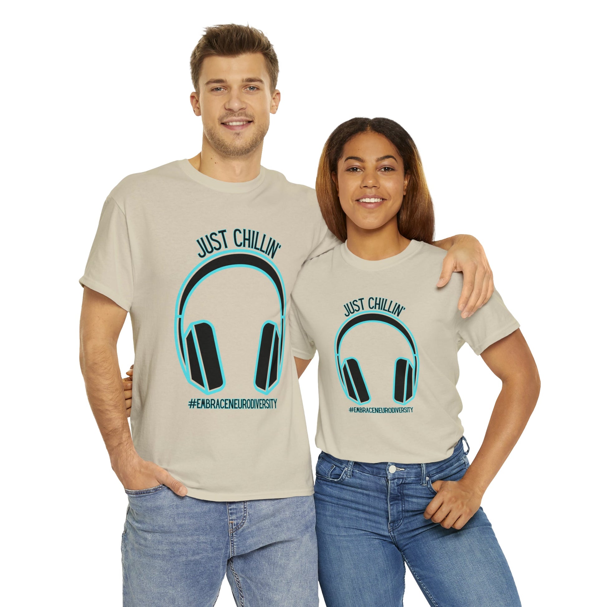 Just Chillin’ Headphones Advocacy and Awareness T-Shirt - TheSloanCreative