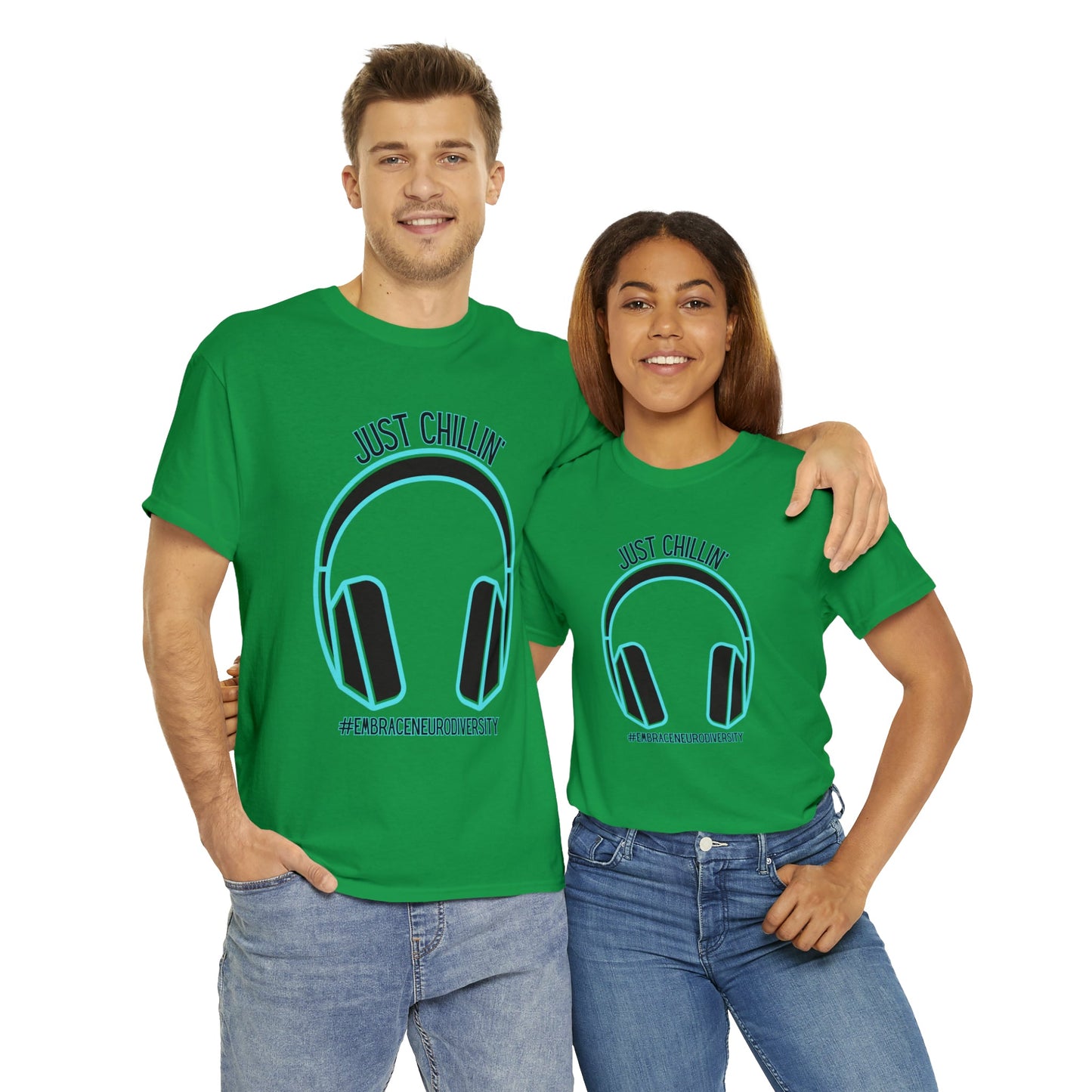 Just Chillin’ Headphones Advocacy and Awareness T-Shirt - TheSloanCreative