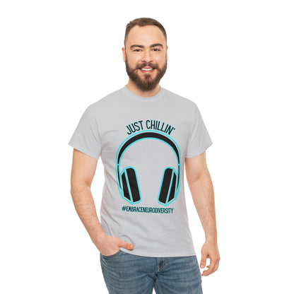 Just Chillin’ Headphones Advocacy and Awareness T-Shirt - TheSloanCreative