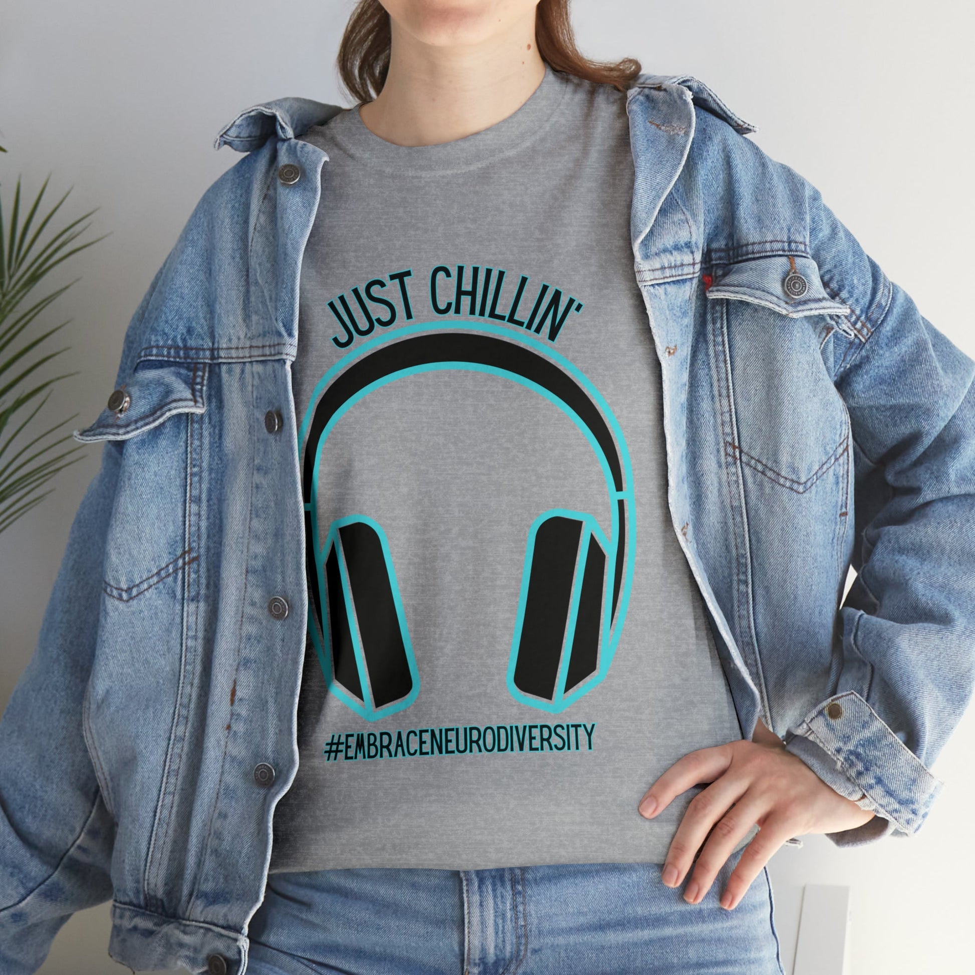 Just Chillin’ Headphones Advocacy and Awareness T-Shirt - TheSloanCreative