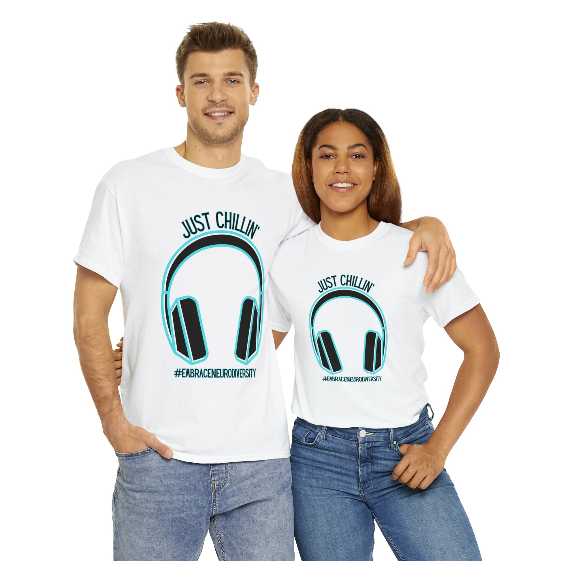 Just Chillin’ Headphones Advocacy and Awareness T-Shirt - TheSloanCreative