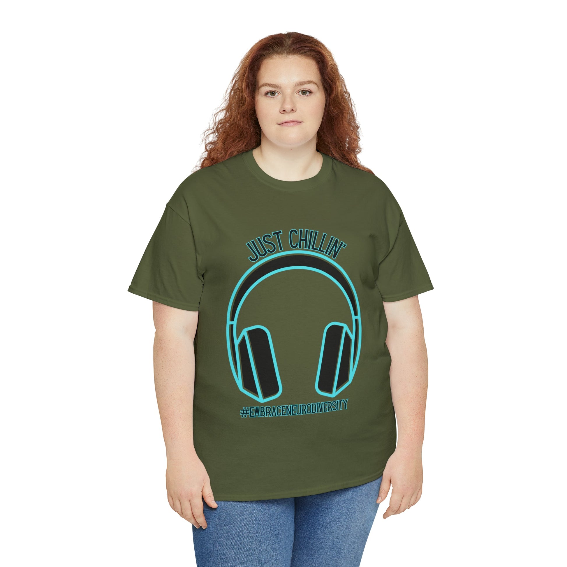 Just Chillin’ Headphones Advocacy and Awareness T-Shirt - TheSloanCreative