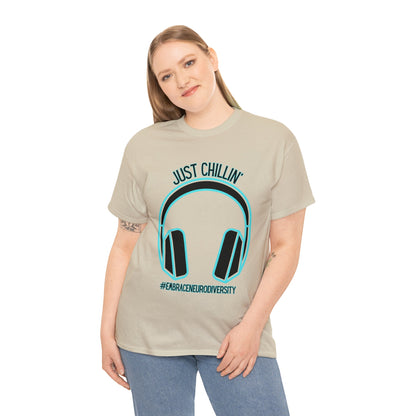 Just Chillin’ Headphones Advocacy and Awareness T-Shirt - TheSloanCreative