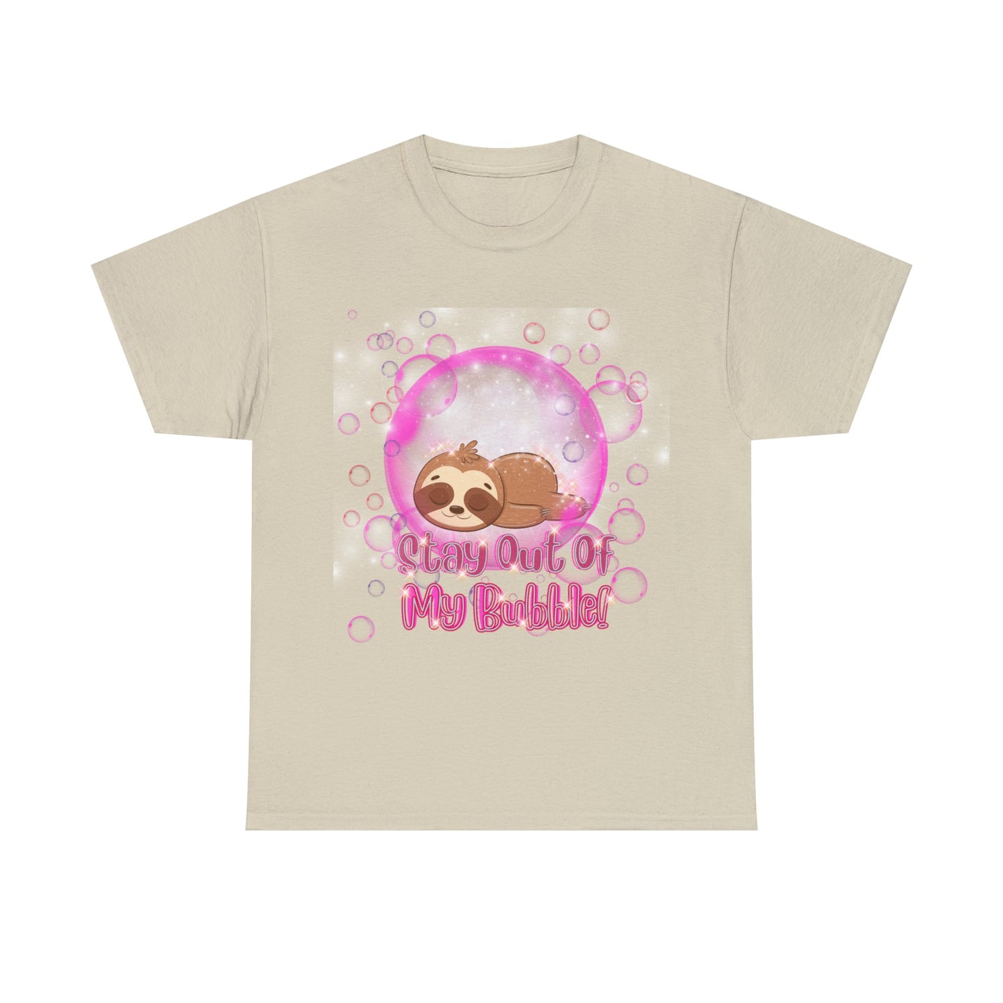 Leonardo the Sloth- Stay Out of My Bubble Pink Edition Tee - TheSloanCreative