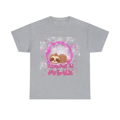 Leonardo the Sloth- Stay Out of My Bubble Pink Edition Tee - TheSloanCreative