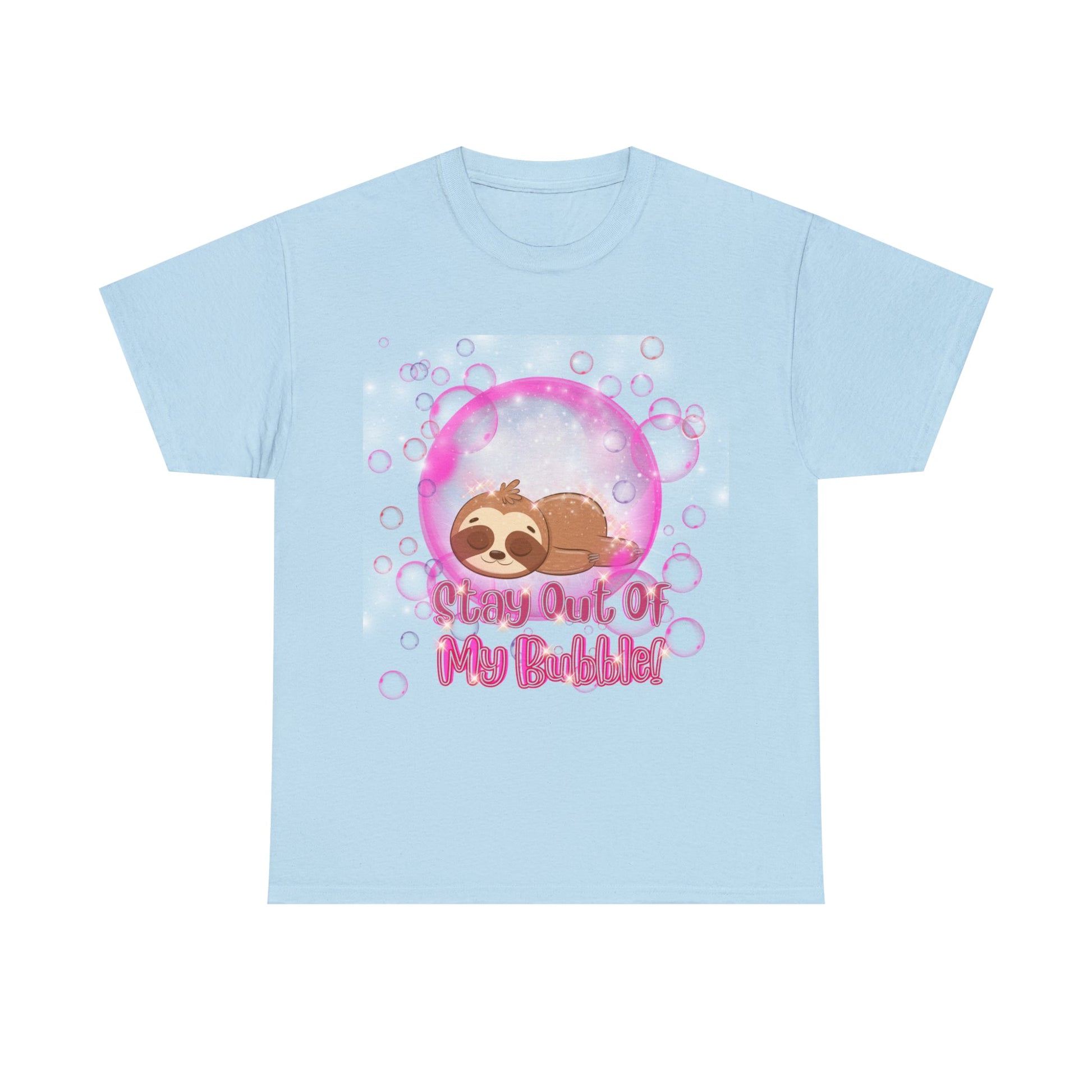 Leonardo the Sloth- Stay Out of My Bubble Pink Edition Tee - TheSloanCreative