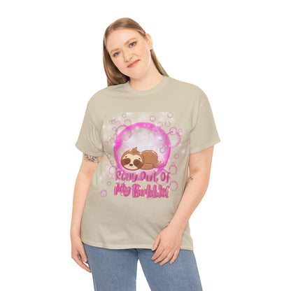 Leonardo the Sloth- Stay Out of My Bubble Pink Edition Tee - TheSloanCreative