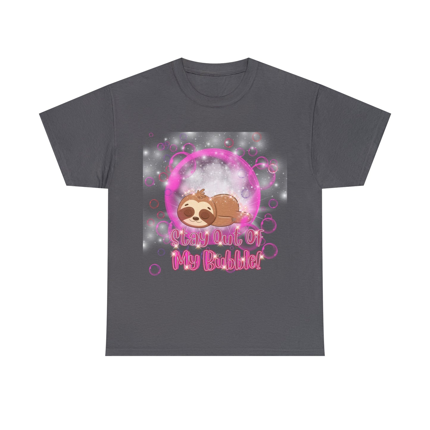 Leonardo the Sloth- Stay Out of My Bubble Pink Edition Tee - TheSloanCreative