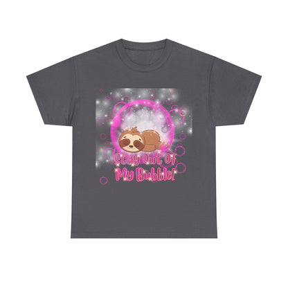 Leonardo the Sloth- Stay Out of My Bubble Pink Edition Tee - TheSloanCreative