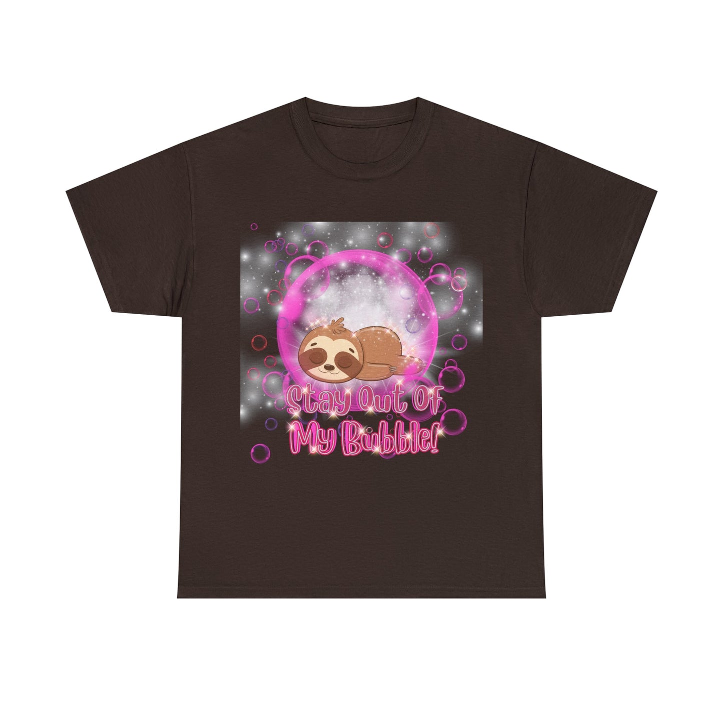 Leonardo the Sloth- Stay Out of My Bubble Pink Edition Tee - TheSloanCreative