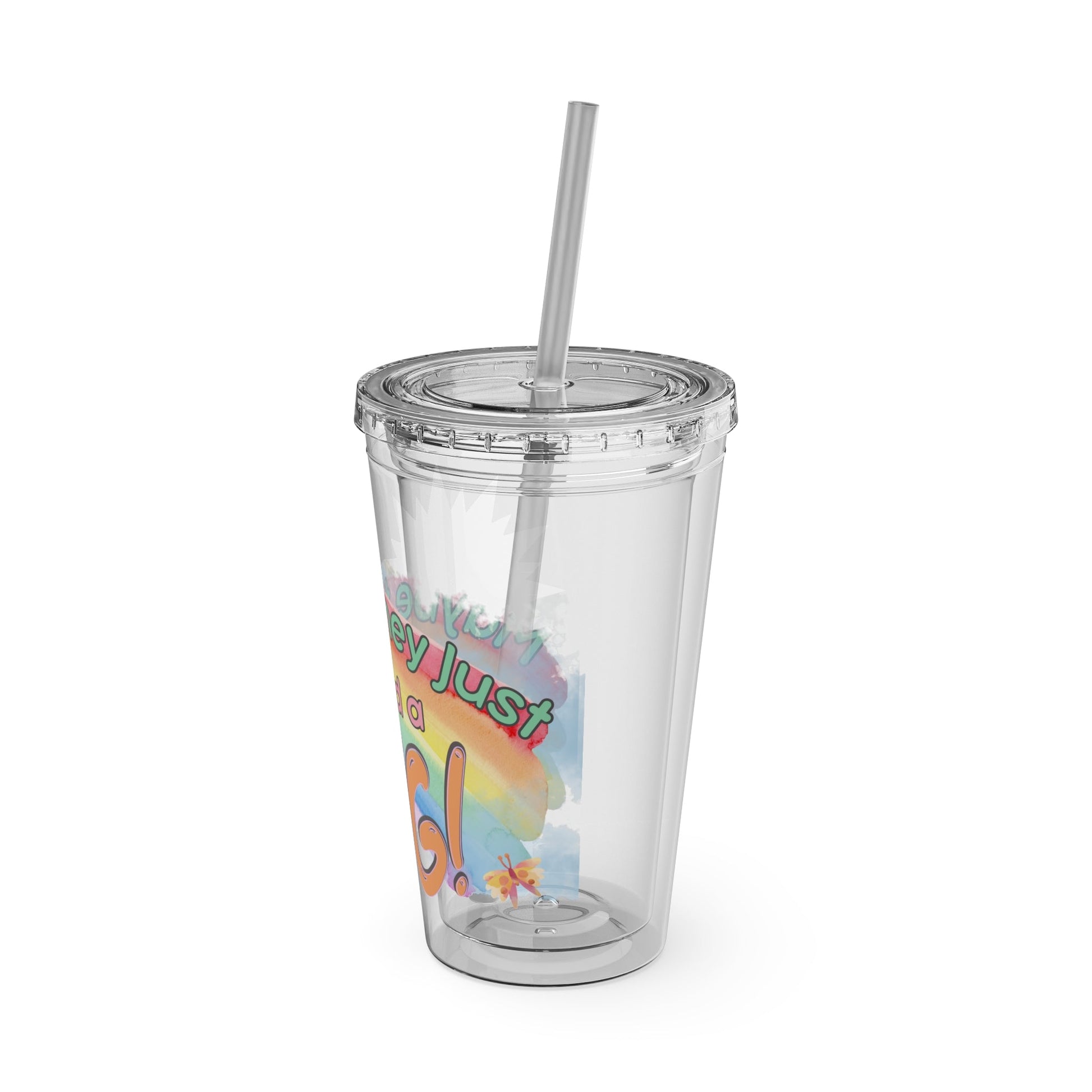 Maybe They Just Need a Hug- 16 oz Sunsplash Tumbler (Straw Included) - TheSloanCreative