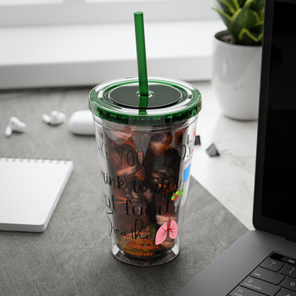 Take Your Meds and Breathe - 16 oz Sunsplash Tumbler (Straw Included) - TheSloanCreative