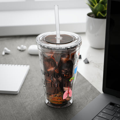 Take Your Meds and Breathe - 16 oz Sunsplash Tumbler (Straw Included) - TheSloanCreative