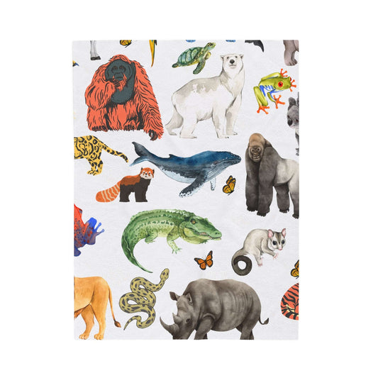 The Endangered Animals-Velveteen Blanket - TheSloanCreative