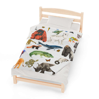 The Endangered Animals-Velveteen Blanket - TheSloanCreative