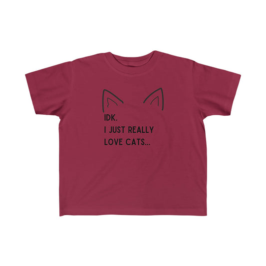 TODDLER IDK I Just Really Love Cats- Jersey T-shirt - TheSloanCreative